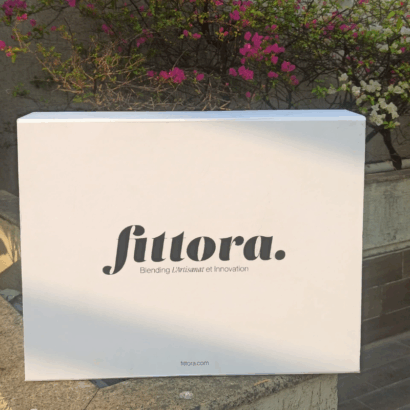 Custom sustainable hamper packaging kit – Mindful top-bottom box, drawer box, tissue paper and tags for premium brand presentation