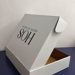 Sustainable white self-lock mailer box – recyclable, durable, and stylish packaging solution for secure shipping