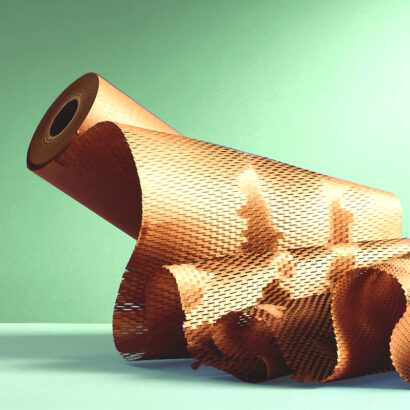Eco-friendly kraft paper bubble wrap – recyclable, biodegradable cushioning for fragile items, plastic-free alternative