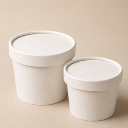 Compostable paper tubs for eco-friendly food packaging