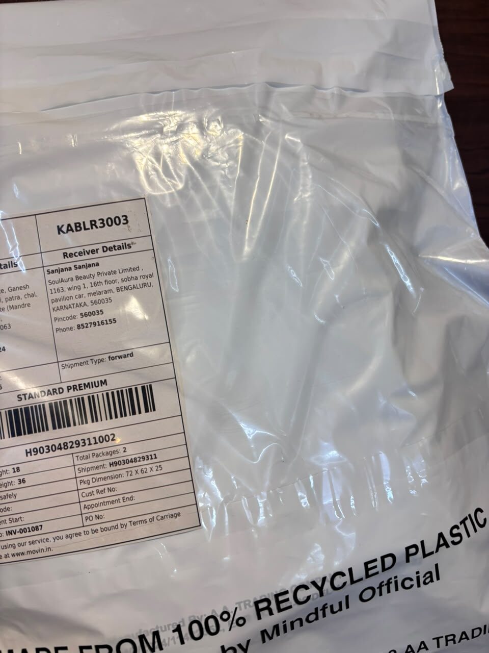 Recycled Mailer Bags with POD Pocket - Image 3