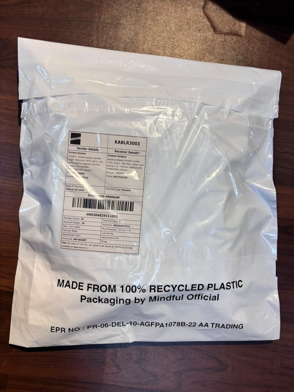 Recycled Mailer Bags with POD Pocket - Image 2